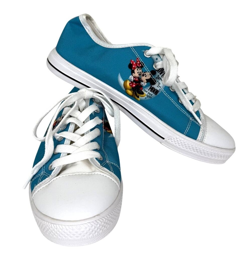 Mickey Minnie Lace Up Sneaker 38 / 7.5 NEW Lightweight Comfy Casual Colorful